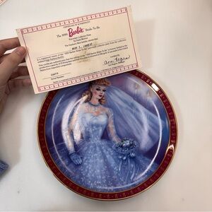 Barbie The 1959 Bride-to-be Collector Plate Mary E. Lambert 1990 COA